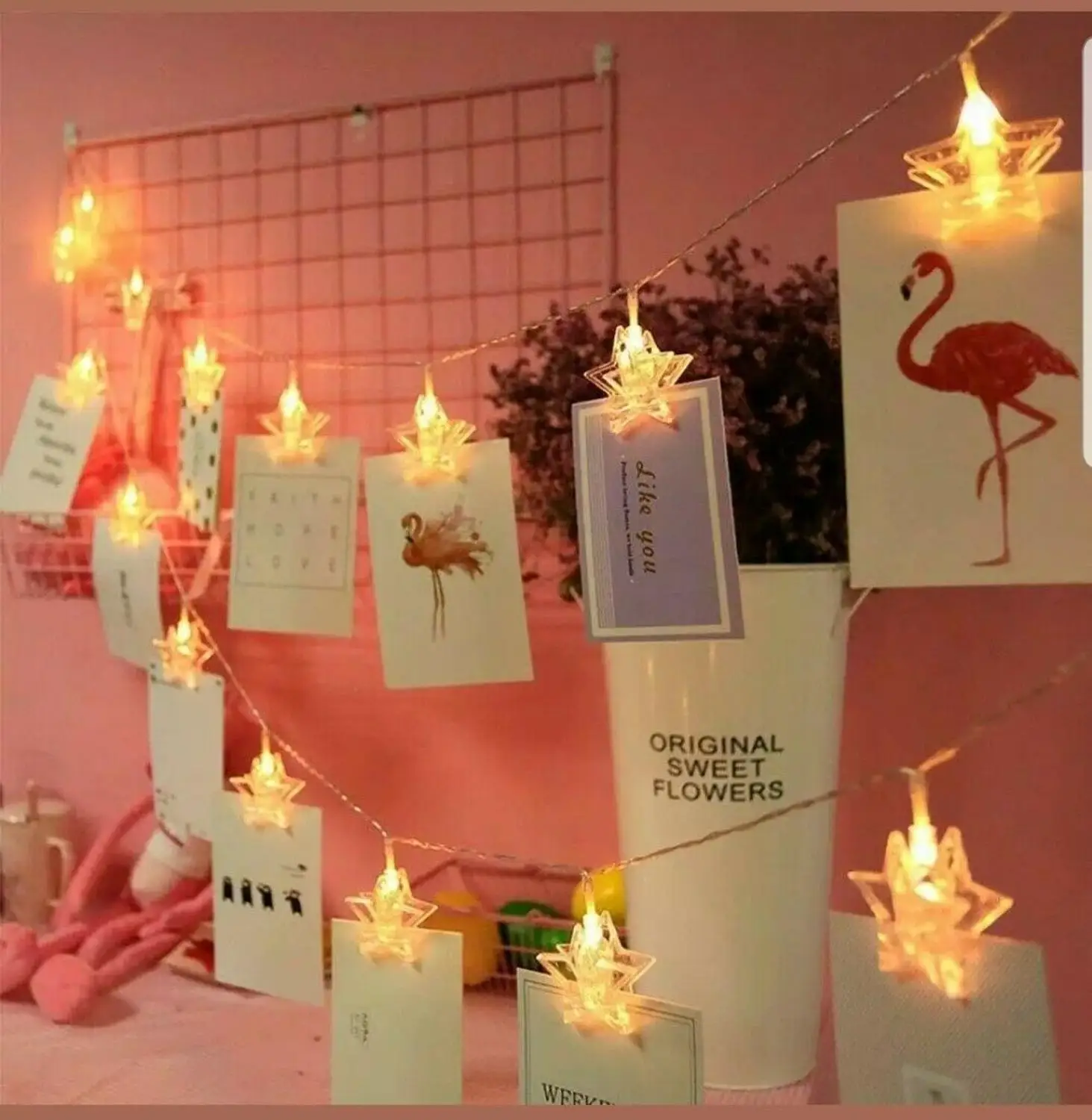 

AIR&TREE-B 2M 3M Photo Clip Holder LED Star String light Card Fairy Lights Outdoor Garland for New Year Party Wedding Home Decor