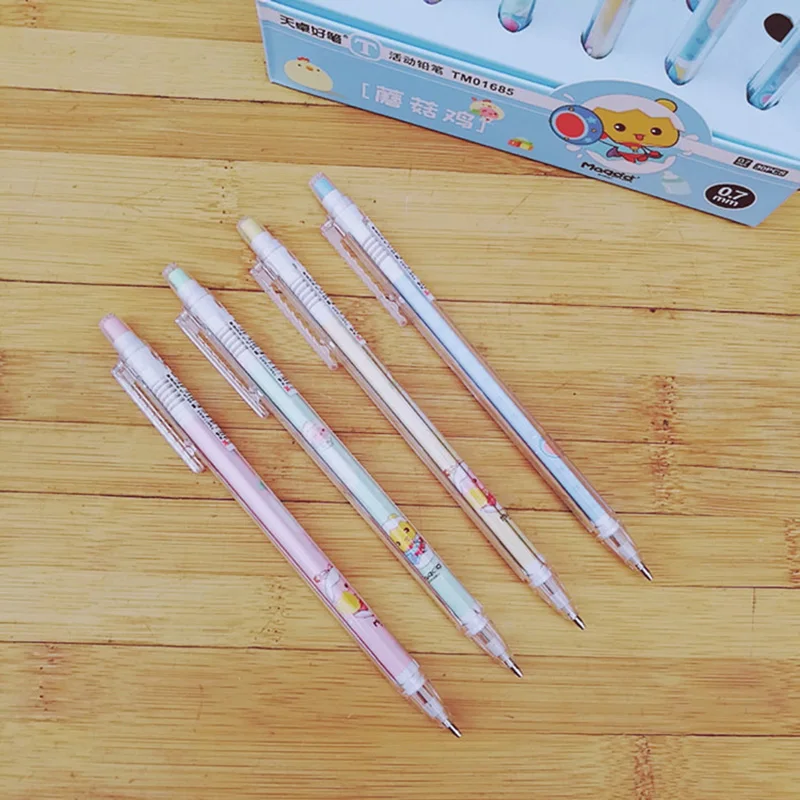 0.5mm/0.7mm Automatic Pencils Kawaii Plastic Mechanical Pencil For Kids Gifts Material Supplies 10Pcs