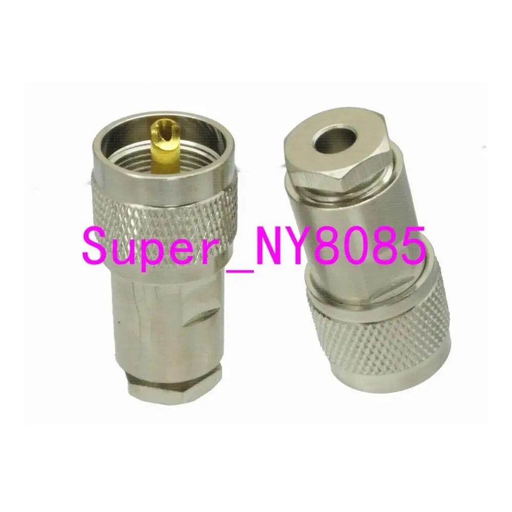Pces Macho Plug Pl259 Braçadeira Rg58 Lmr195 Rg400 Rg142 Cabo Conector rf 10 Uhf