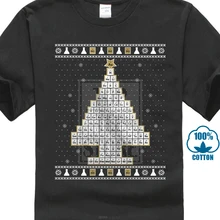 Забавный химический Уродливый Рождественский свитер Рождественская елка футболка идея подарка 024151