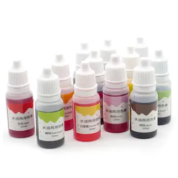 

12Colors 10ML Art Ink Alcohol Resin Pigment Kit Liquid Resin Colorant Dye Ink Diffusion UV Epoxy Resin Jewelry Making