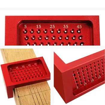 

T50 Scriber Carpentry T-Type Woodworking Marking Ruler Hole Crossed Gauge Tool 30DC09