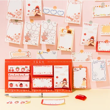 

Creative Cute Warm Story Note Book Message Note Learning Office Note Paper N Times Sticker Set Color Post-it Cute Memo
