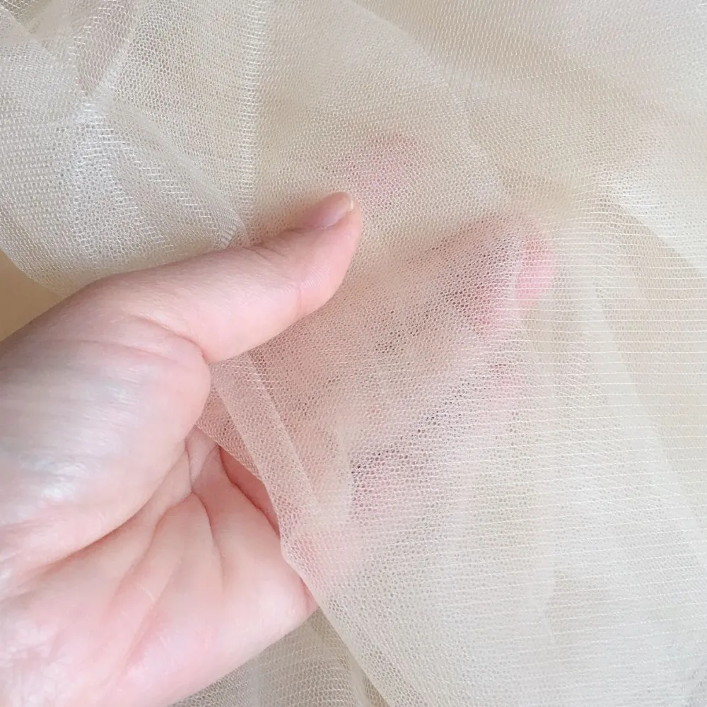 3x Transparentes Spitzennetz 12,7x12,7 Cm – Robustes Perückengrundiergewebe In Meidumbraun
