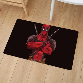 

Marvel Super Hero Logo Print Home Doormat Insole Kitchen Carpet Indoor Outdoor Welcome Bathroom Anti-slip Floor Mats 60cm