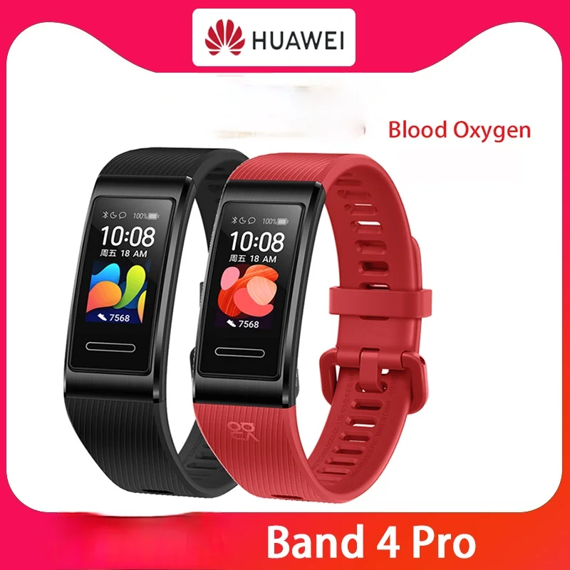Смарт-браслет Huawei Band 4 Pro с цветным сенсорным экраном GPS пульсометром датчиком сна