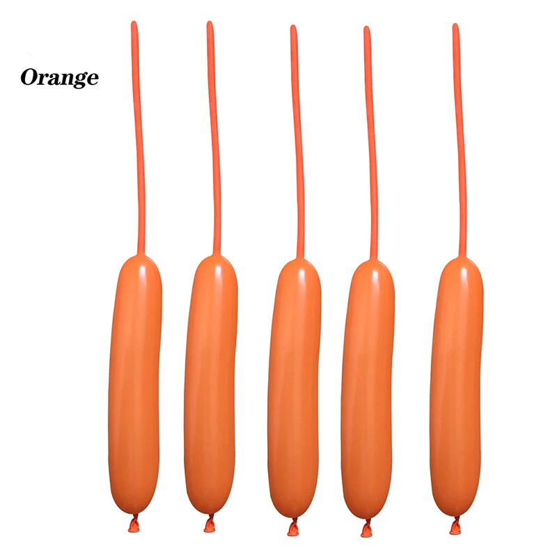 orange 90 шт. металлические длинные полосы латексные шары животные цветок твист Связывание Волшебные длинные шарики для День Рождения вечерние принадлежности детские игрушки подарок - Цвет: orange