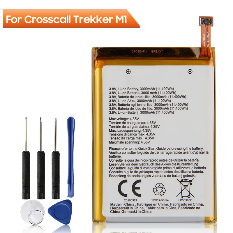 

Original Replacement Battery For Crosscall Trekker M1 Authentic Rechargable Battery With Free Tools 3000mAh
