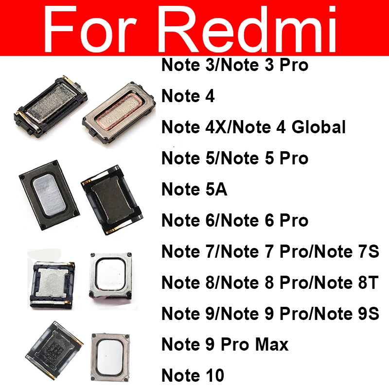 Top Ear Speaker Receiver Earpieces For Xiaomi Redmi Note 3 4 4x 5 5a 6 7 7s 8 8t 9 9s 10 Pro Max Ear Piece Speaker Repair Parts Mobile Phone Flex Cables Aliexpress