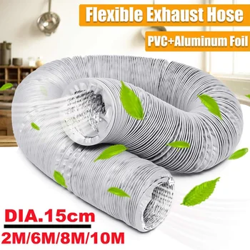 

2/6/8/10 Meter Exhaust Pipe Flexible Air Conditioner Exhaust Pipe Vent Hose Duct Outlet 150mm Ventilation Duct Vent Hose