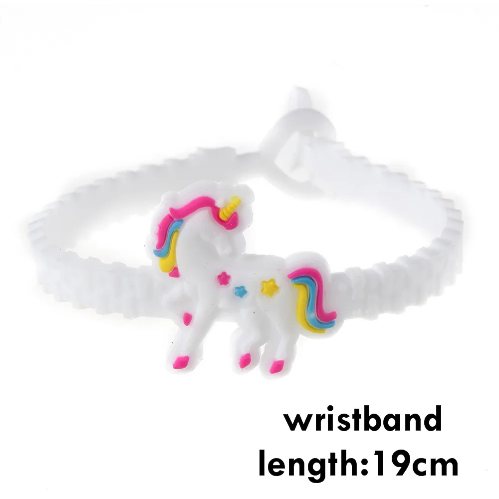 wristband Вечерние аксессуары для волос в виде единорога, блестящий бант, заколка для волос для девочек, милые детские шпильки в виде крыльев, ручная работа, радужная заколка для волос - Цвет: wristband