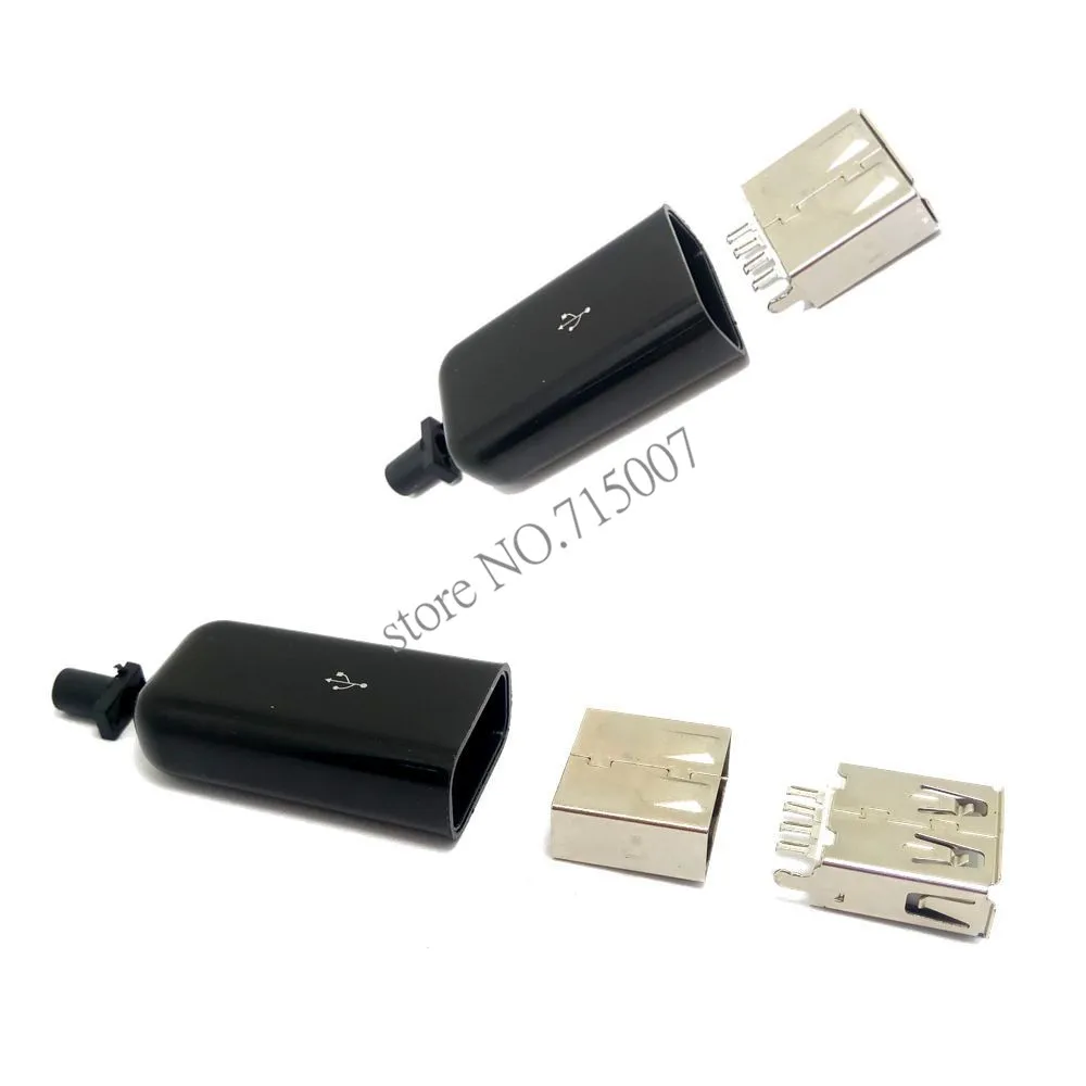 DIY usb-кабель 10 см части разъем и тип оболочки Женский адаптер спаяное гнездо пластиковый корпус