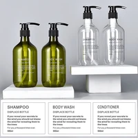 3pcs Clear Bottles Label Sticker Bathroom Shower Shampoo Body Wash Conditioner Labels Printed Transparent Soap Dispenser Sticker 2
