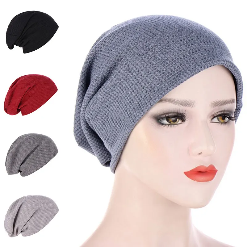 

Muslim Turban Pure Color Full Cover Inner Hijabs For Caps Ready To Wear Women Head Scarf Under Hijab Bonnet Sleep Hat Night Cap