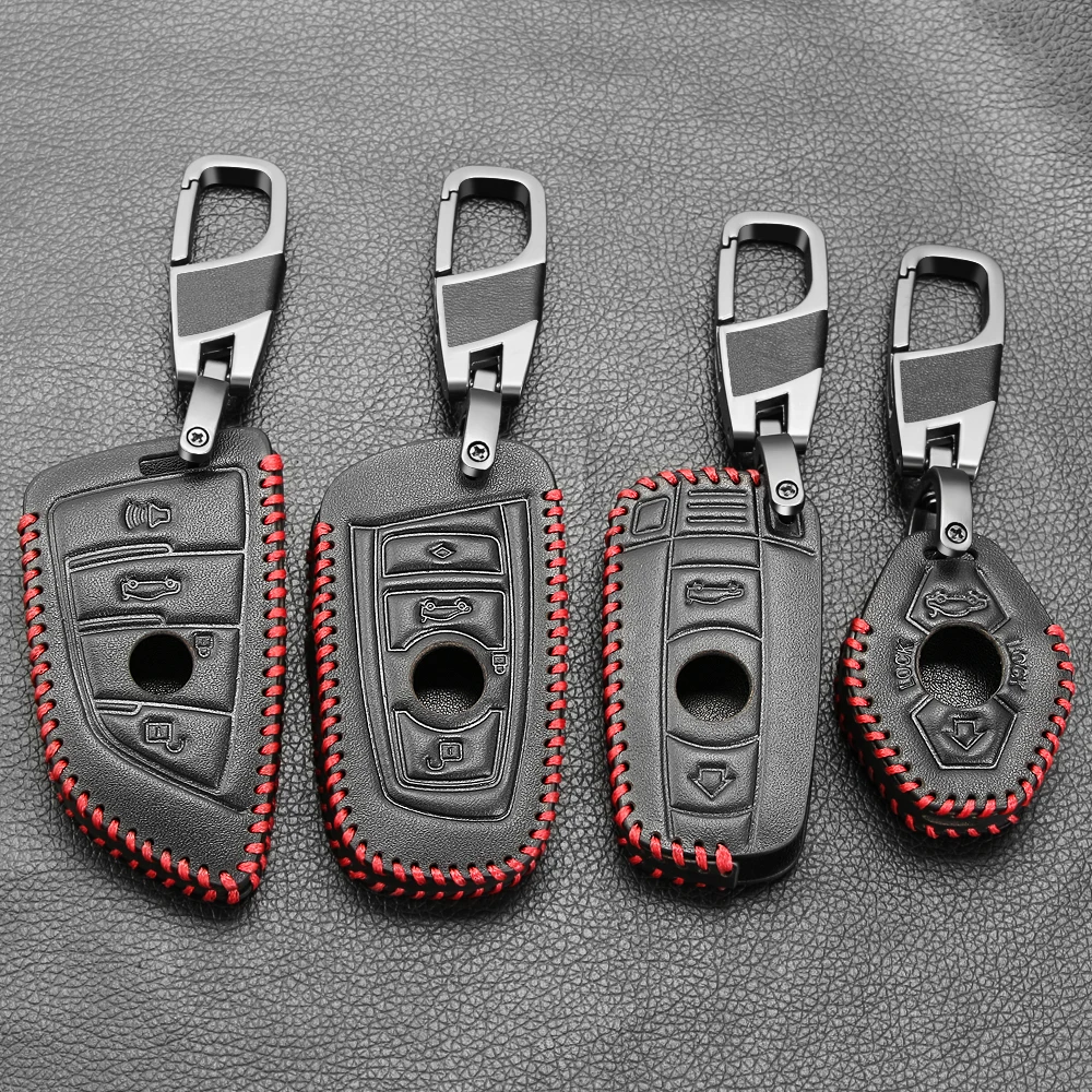 Leather Car Key Case Cover for BMW 520 525 f30 f10 F18 118i 320i 1 2 3 4 5 6 7 Series X1 X3 X4 X5 X6 M3 M4 M5 F11 F20 F25 F26 key case,key case cover,car key shell