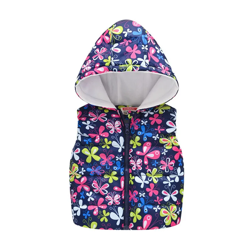 Photo Color Boy girl clothes winter cotton coat jacket vest fashion printing hooded plus velvet warm outerwear 2019Hot sale quality clothing - Цвет: Photo Color
