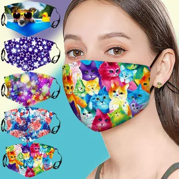 

Mascarilla Face Masks Washable Reusable Mouth Mask Comfortable Print Adjustable Face Mask Decoration Adults Mouth Caps Washable