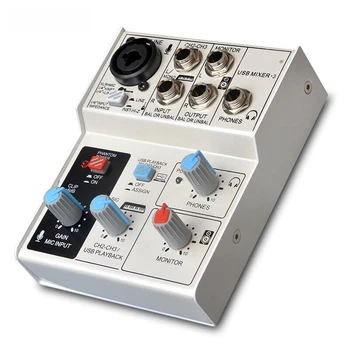 

Usb External Recording Computer Playback 4-Channel Plug Stereo Professional Audio Mixer with Sound Card Mixer