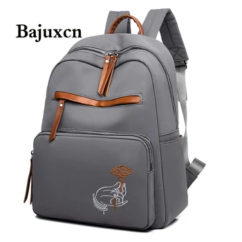 

Fashion embroidery backpack waterproof Oxford multifunctional travel bag 2020 new luxury designer young girl student school bag
