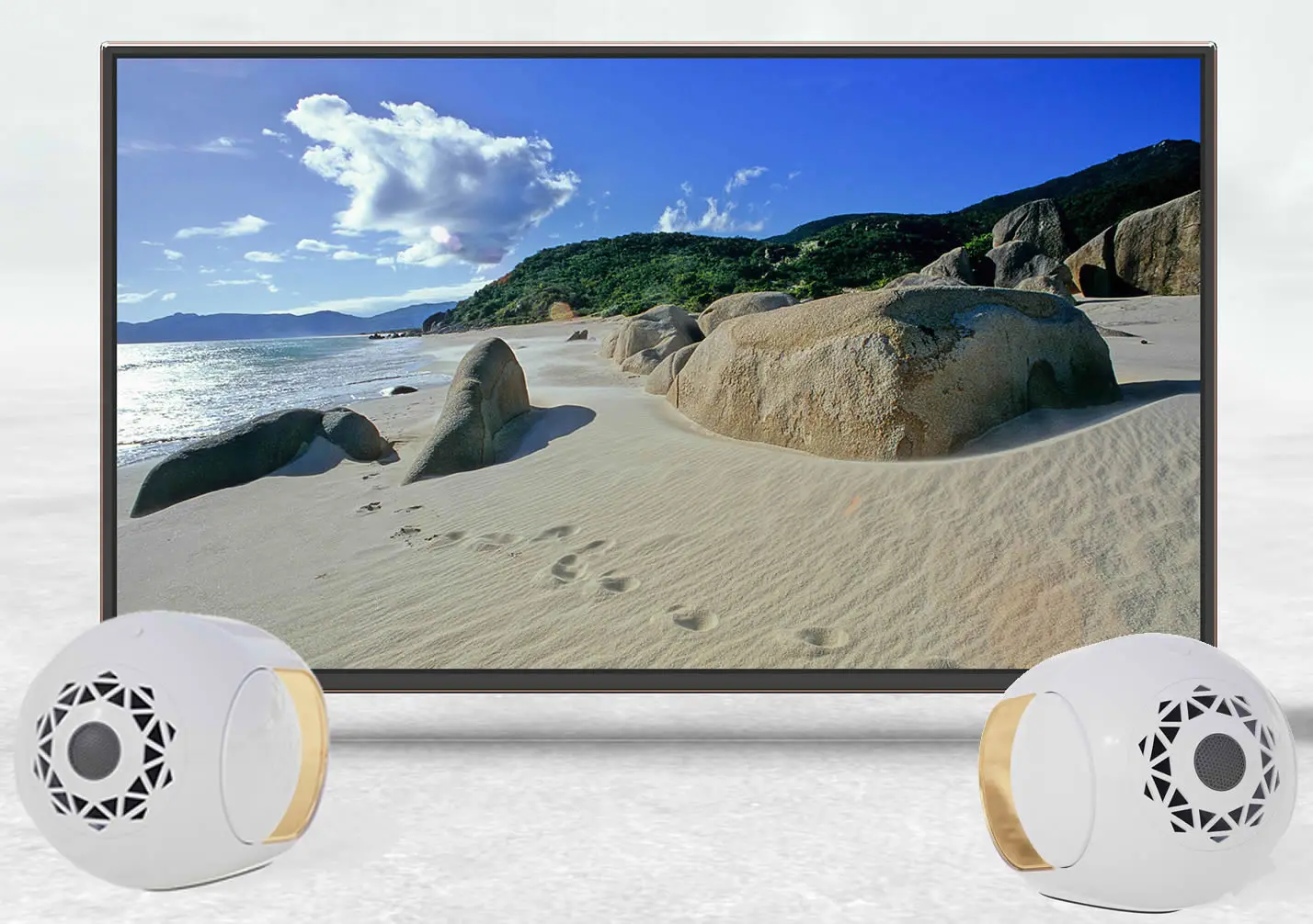 Golden Egg T1 TWS Wireless Stereo Home TV Audio HIFI Bookshelf Speakers for Audiophiles with Wireless and 3.5 Line-in