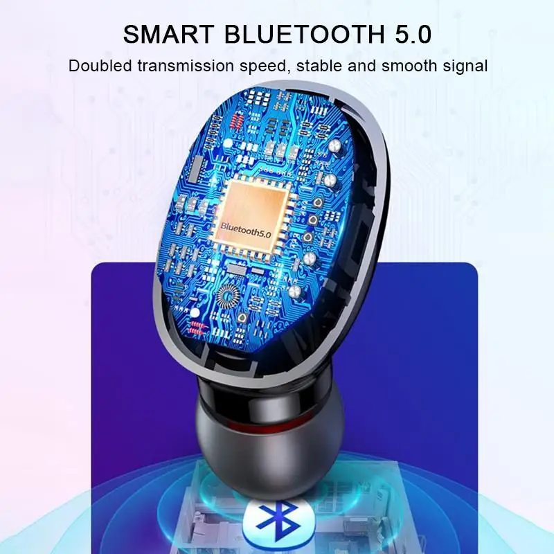 Touch Control Bluetooth Wireless Headphone Sports Gaming Wireless Earphone Hifi Stereo Earbud Noise Canceling Headset with Mic