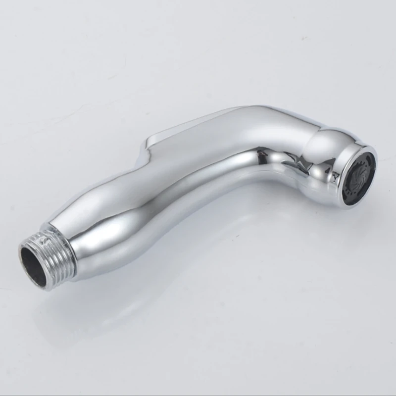 1pc White/Chrome ABS Toilet Handheld Bidet Sprayer Shattaf Cloth Diaper Anal Enema Shower Head - Цвет: Chrome
