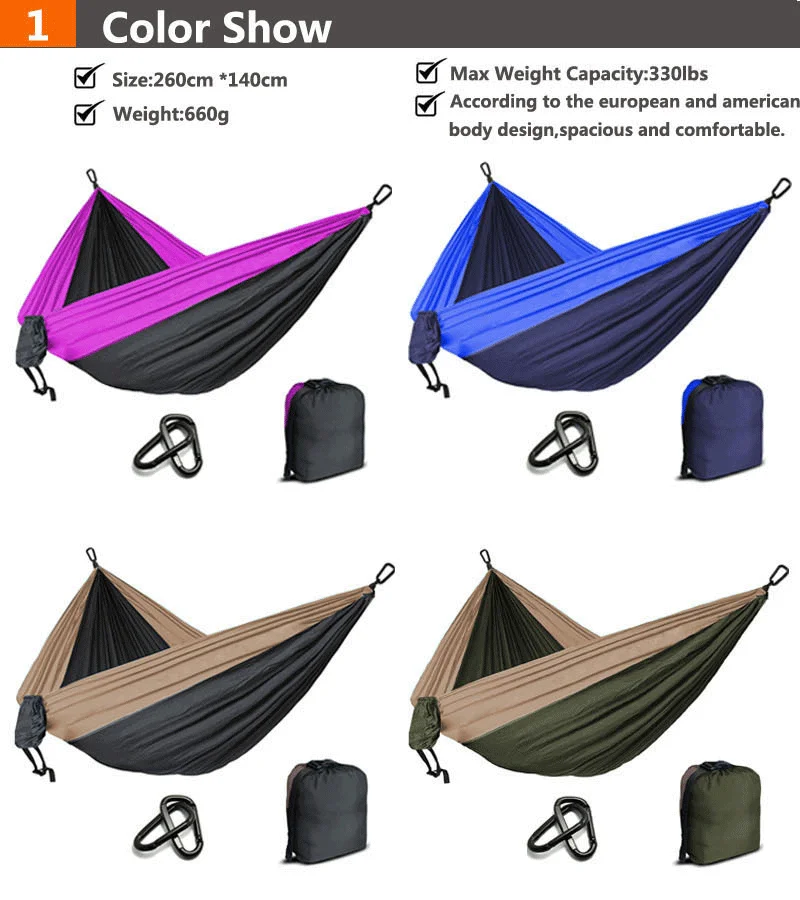 Camping Parachute Hammock Survival Garden Outdoor Furniture Leisure Sleeping Hamaca Travel Double Hammock