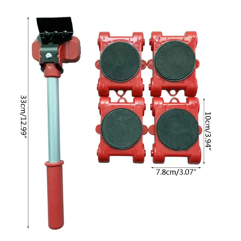 £11.98 Furniture Mover Tool Transport Lifter Heavy Stuffs Moving 4 Wheeled
