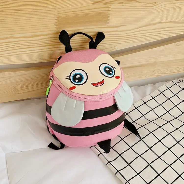 Kawaii маленький рюкзак с пчелами для девочек и мальчиков, нейлоновые регулируемые школьные сумки, сумка с животными, плюшевый Детский рюкзак, игрушки, детский подарок
