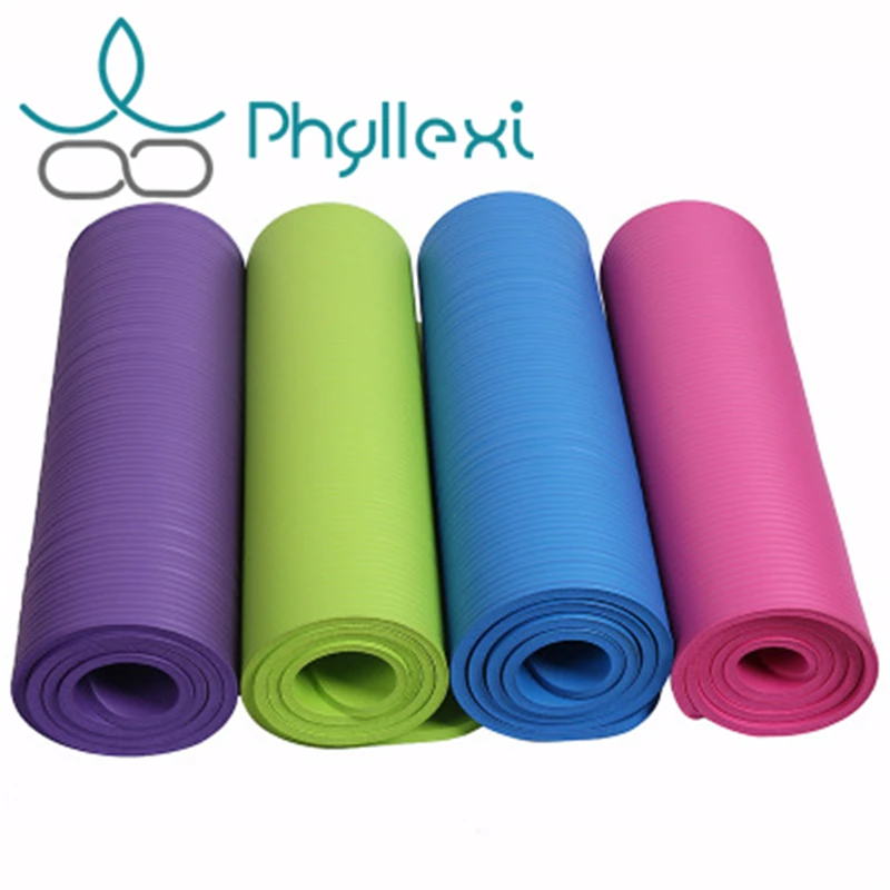 Phyllexi TPE коврик для йоги нескользящий фитнеса гимнастики массажный от