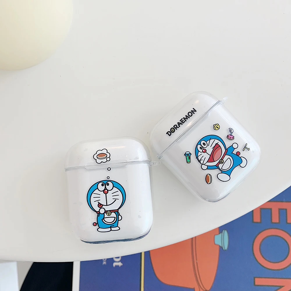 Мягкий силиконовый чехол с милым мультяшным стичем Doraemon Winnie для Apple AirPods 1 2, беспроводной Bluetooth чехол для наушников