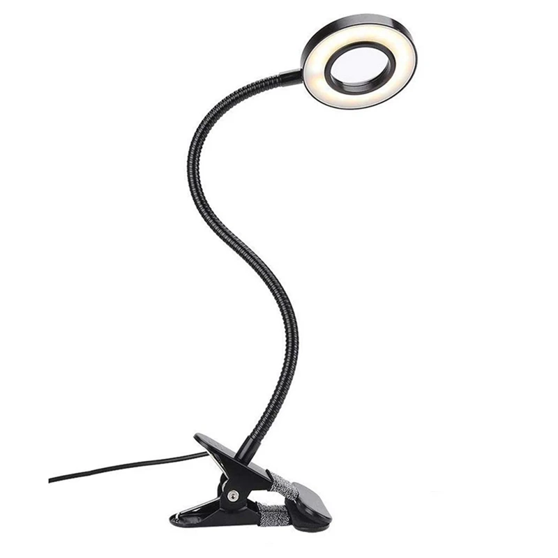 TOP Book Reading Light In Bed- Clip On Lamp With 3 Brightness, Great For Bedside, Makeup Mirror, Headboard, Office, Desk, Dorm