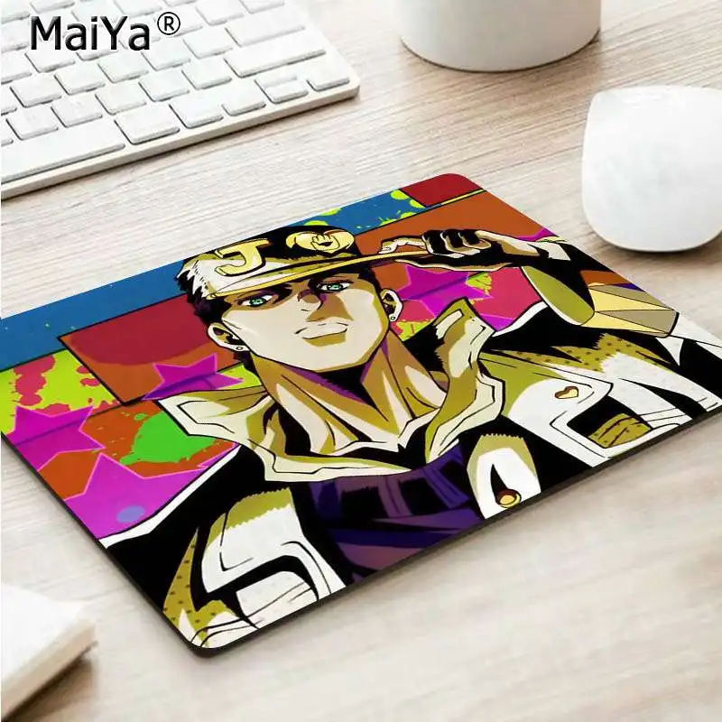Maiya Новая красивая футболка с рисунком из аниме Jojo невероятное приключение коврик для мыши Коврик для мыши женской обуви большого Мышь Pad клавиатуры коврик