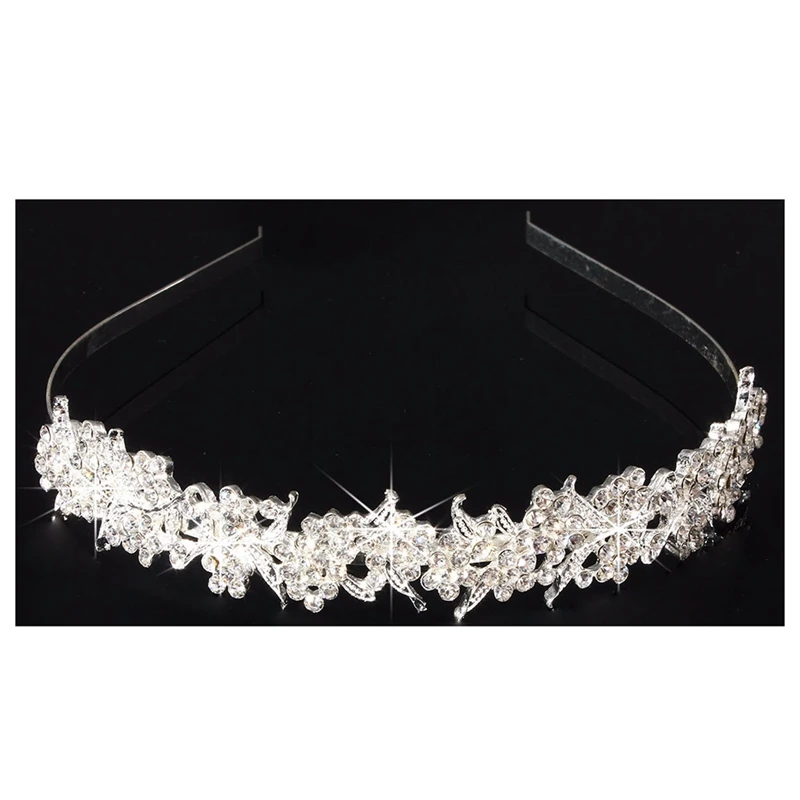

Bridal Wedding Rhinestone Crystal Tiara Crown Hair Band Headband Prom Pageant