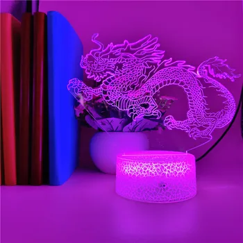 

Oriental Dragon 3D Table Lamp Animal 7 Colors Change LED Night Light Baby Kids Toys Xmas Gifts Night Light Smart Phone Control