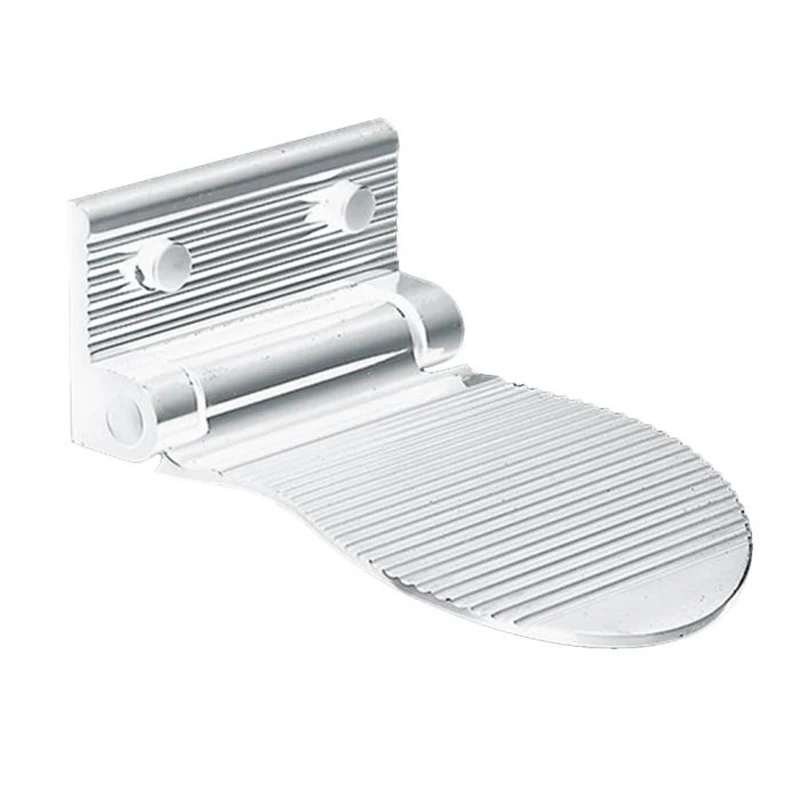 Подножка для ванной комнаты алюминиевая противоскользящая педаль для ног для душа серебро