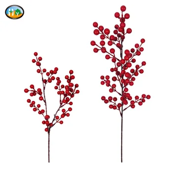 

Hui Rhyme Model Red Fruits Abrin Christmas Festive Supplies can zhuo hua
