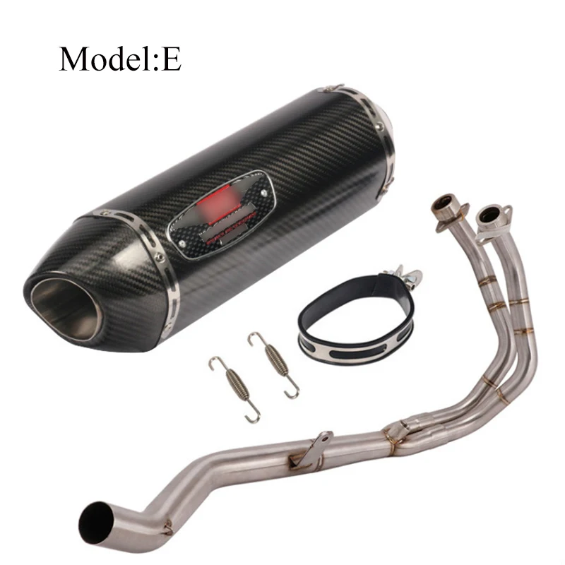 Для Honda CBR500 CB500X CB500F, для мотоцикла, выхлопная труба, передняя Соединительная труба, 51 мм, глушитель, наконечник, без шнуровки, 2013 - Цвет: E