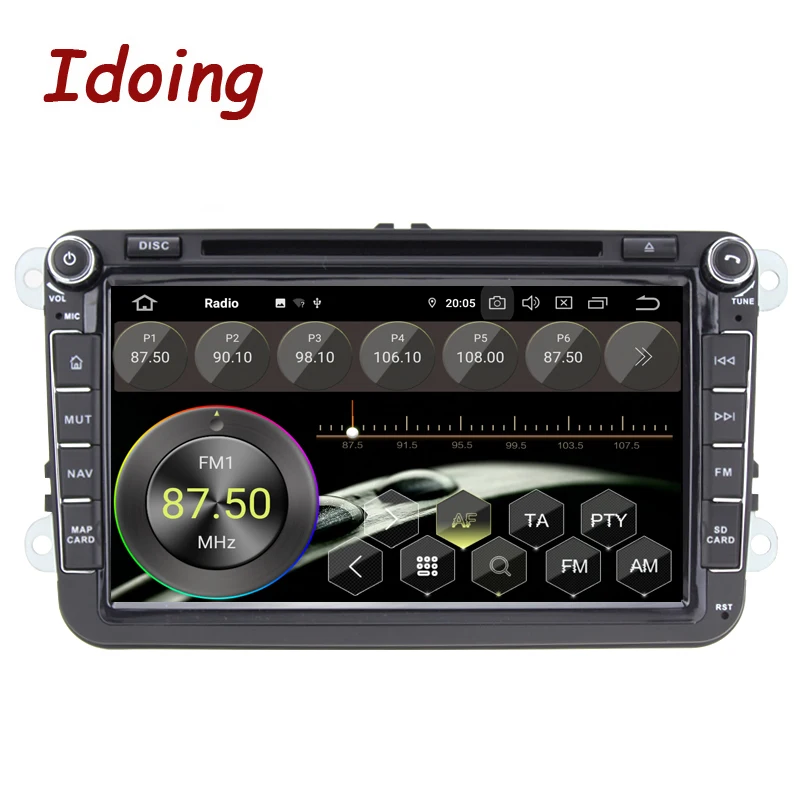 Excellent Idoing 8" 2 din Car Android 9.0 Radio Player Universal For Volkswagen Skoda Seat 4G+64G Octa Core IPS GPS Navigation Multimedia 2