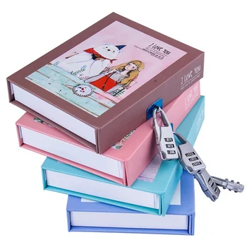 

Cute Cat Diary Notebook Thicken Password Notebook with Code Lock Refillable Planner Organizer Kawaii Stationery Gift