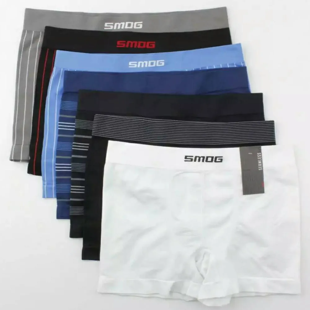 

XL male Mid-Rise Lycra Cotton seamless boyshort Men's panties underwear men boxer shorts mix color 6pcs/lot mym909