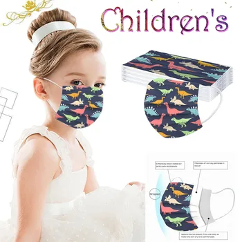 

Children's 10/20/30/50 PC Star Printed Breathable Disposable Mask Non Wovens Mask Thick Warm Face Earloop Mask Mascarilla