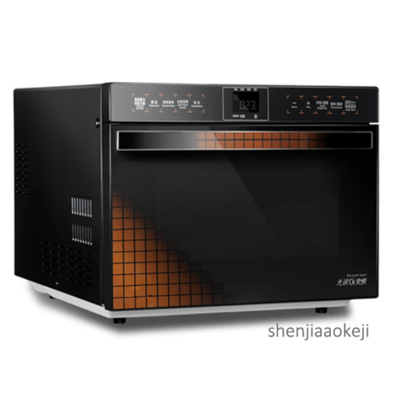 Intelligent touch LCD screen inverter microwave oven 900W fast heating energy saving 25L stainless steel liner convection oven