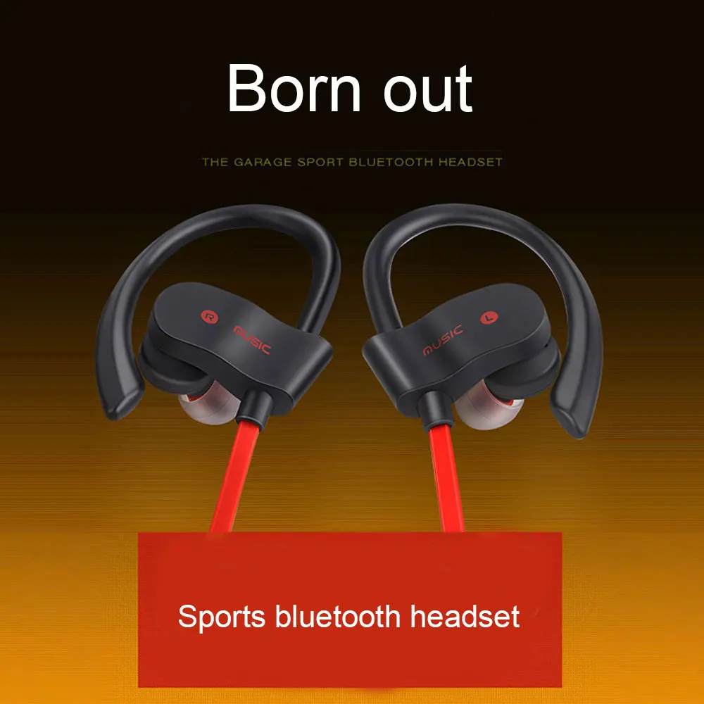 Спортивные Bluetooth наушники, беспроводные наушники, Bluetooth гарнитура, водонепроницаемый шумоподавитель с микрофоном для телефонов android ios