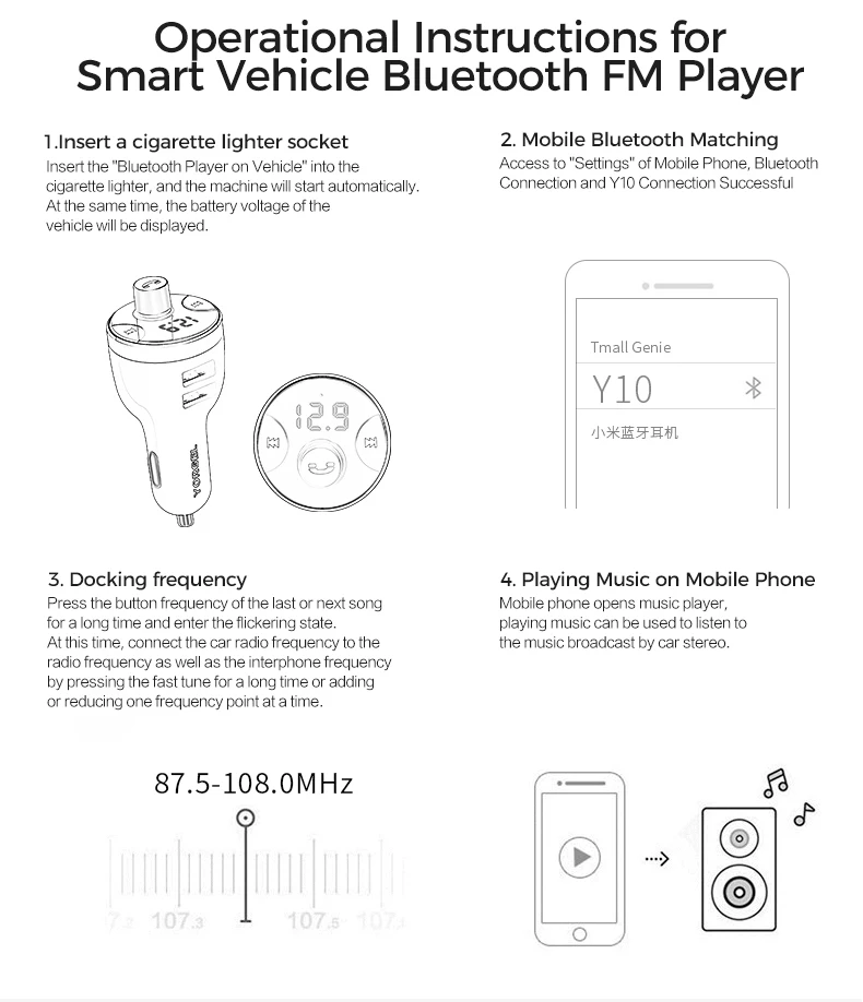 Baseuer QC 3,0 Автомобильное зарядное устройство Bluetooth fm-передатчик светодиодный дисплей Быстрая зарядка громкой связи автомобильный аудио mp3-плеер Aux модулятор 3.4A