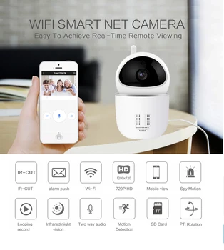 

1080P Cloud IP Camera Home Security Surveillance Camera Auto Tracking Network WiFi Camera Wireless CCTV Camera