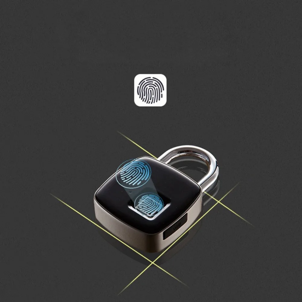 Умный замок отпечатков пальцев без ключа USB Перезаряжаемый доступ IP65 Водонепроницаемый Противоугонный замок безопасности дверь Багаж Замок для чемодана