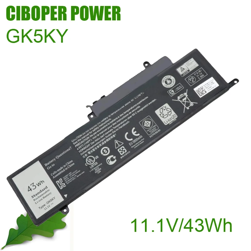 CP New настоящая аккумуляторная батарея для ноутбука GK5KY 11.1V43Wh Inspiron 13 &quot7000 Series 7347 7348