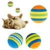 10 unids/set Arco Iris pelota juguetes para mascotas EVA suave gato de perro cachorro gatito jugar divertido colorido regalos de masticar las mascotas productos ► Foto 2/5