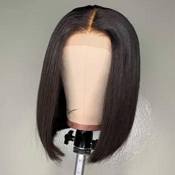 

Remy Human Hair Wigs 13x4 Lace Front Human Hair Wigs Pre Plucked Short Bob Wig Straight Lace Front Wig for Black Women 150% 250%